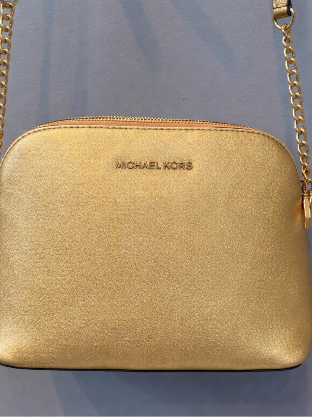 Michael Kors Metallic Gold Crossbody with Chain Strap